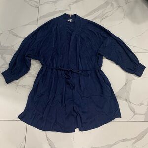 Lunya Washable Silk Robe Deep Blue Navy Size XL2 /  XL3